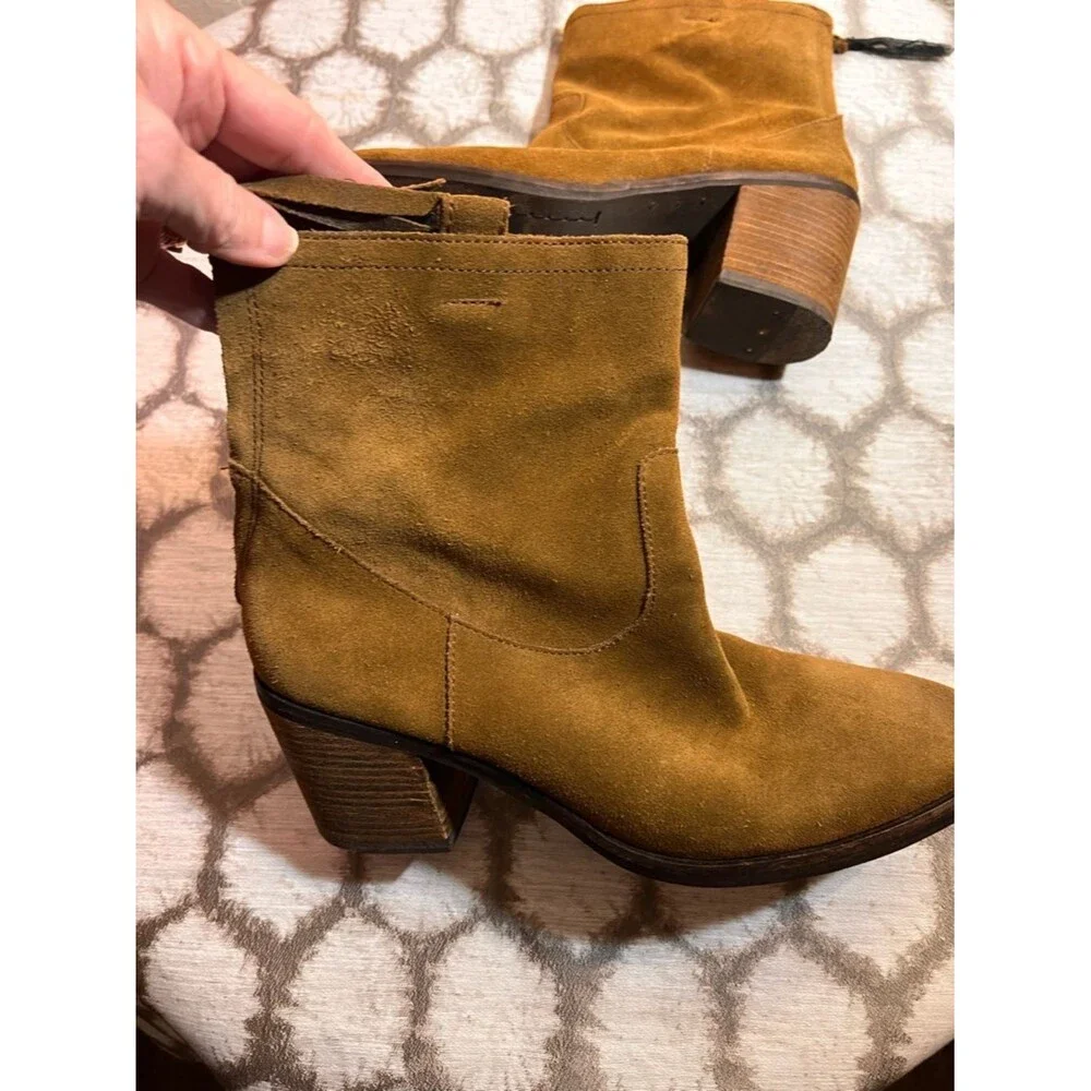 Sam Edelman Suede Ankle Boots in Chestnut